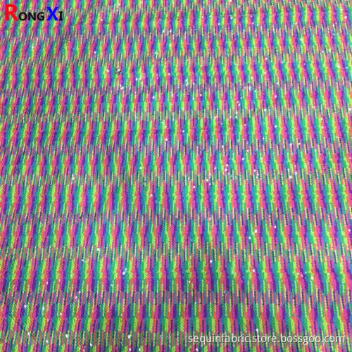Tissu de broderie à sequins extensible en maille extensible de 5 mm de marque Rainbow